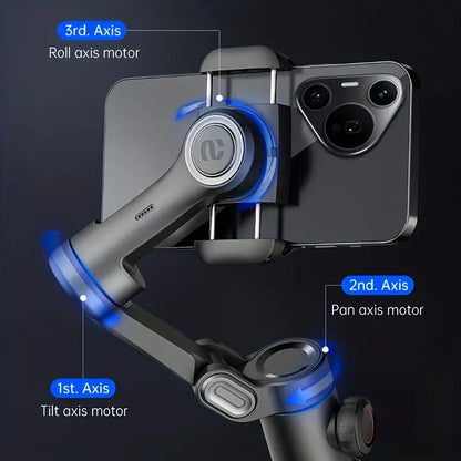 SmartPro Handheld Gimbal Stabilizer - Vouwbare Smartphone Video Vlog PTZ Stabilizer voor iPhone, Android en Samsung