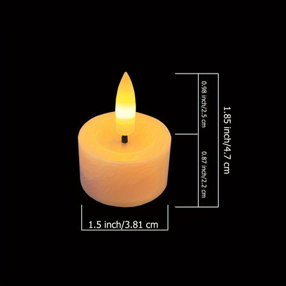 Set van 6 Vlamloze Theelichtjes met Afstandsbediening - Flikkerend voor Sfeervolle Avonden