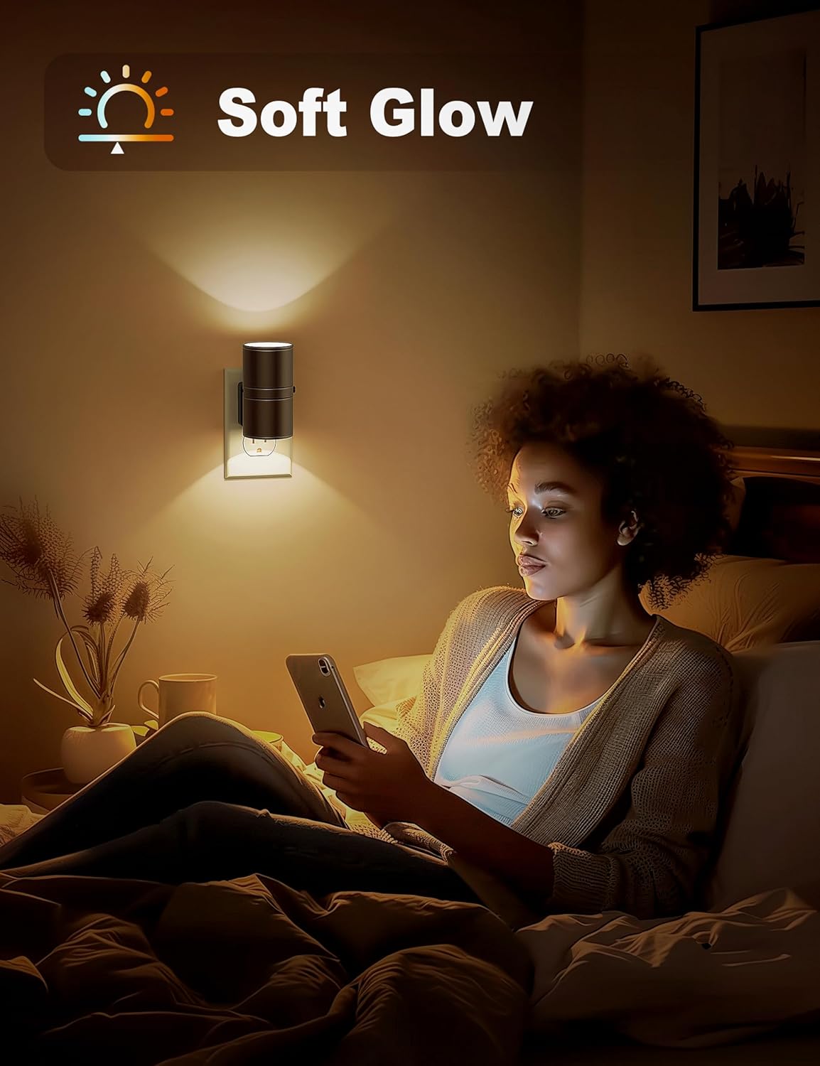 NightGlow Dimbare LED Nachtlamp – Schemersensor Plug-In voor Sfeervolle Verlichting in Elke Kamer