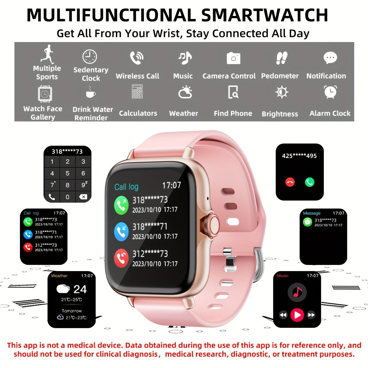 SmartFit Touch - Stijlvolle Slimme Horloge met Activiteitstracker & Meldingen