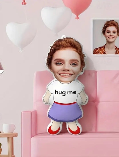 Uniek Gepersonaliseerde Knuffel – 'Hug Me' Foto Kussen in Diverse Maten - Perfect Cadeau voor Hem en Haar