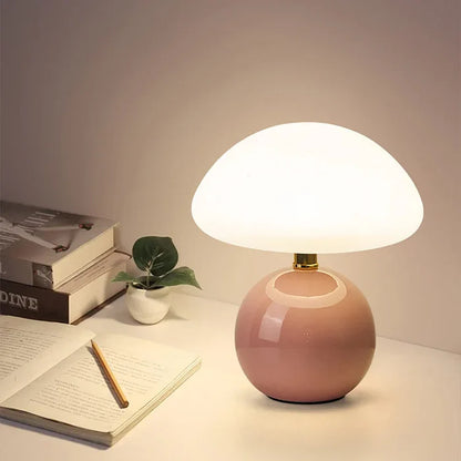 Crème Champignon Lamp - Franse Vintage Lamp