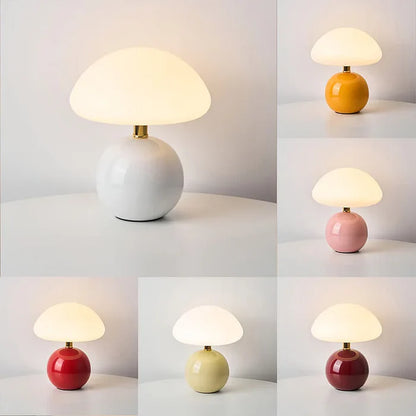 Crème Champignon Lamp - Franse Vintage Lamp