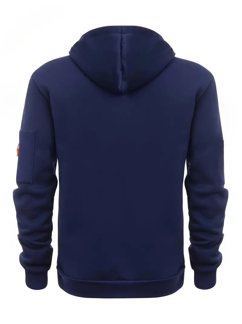 Heren Hoodie met Halve Rits – Casual Lange Mouwen, Kangoeroezak, Comfortabel voor Herfst & Winter