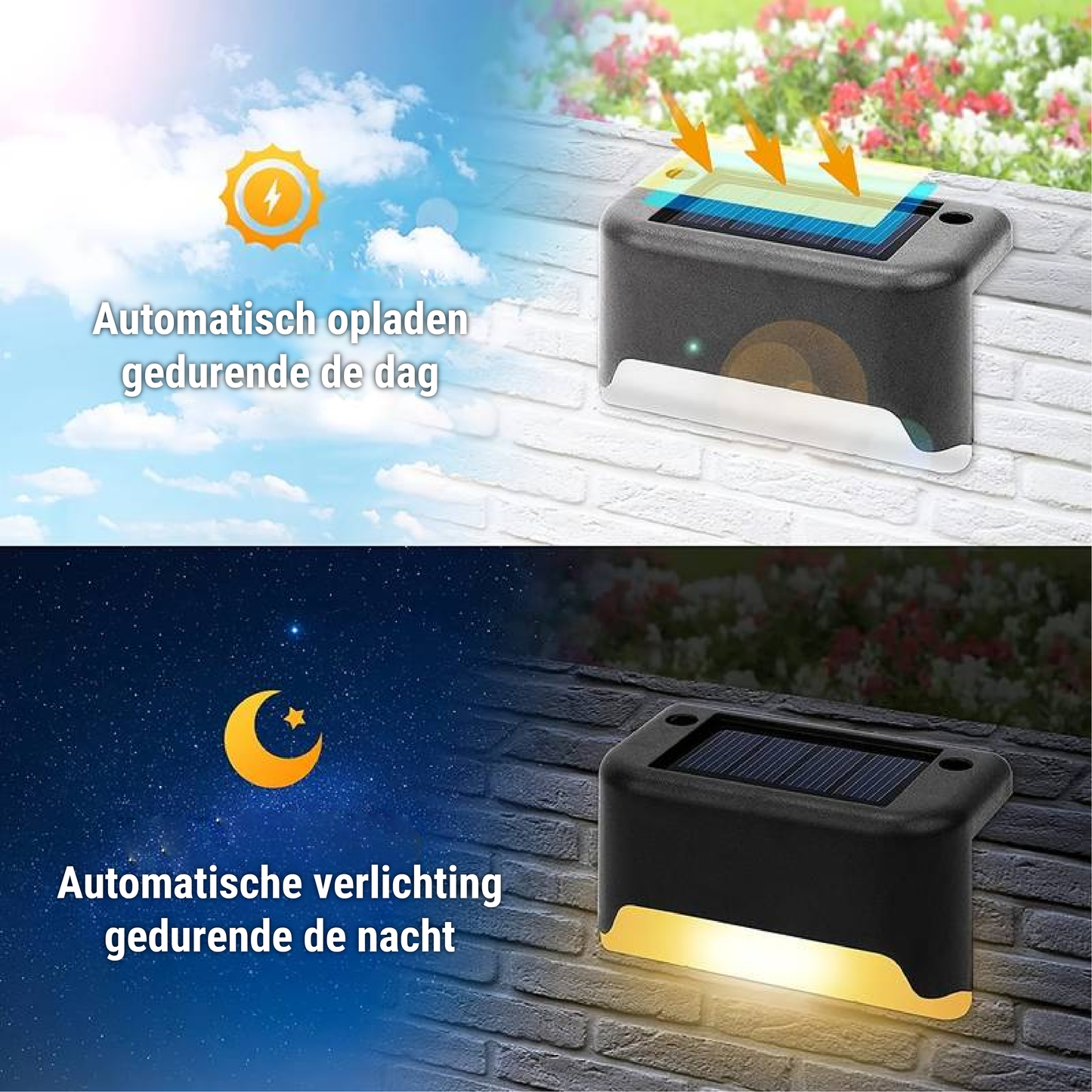 Draadloze LED-muurlampen op zonne-energie - Creëer de perfecte sfeer in je tuin!