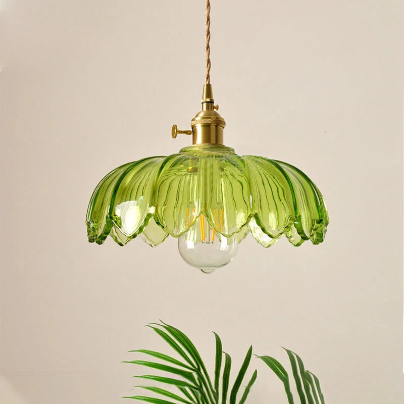 FloraLume - Vintage Glazuur Bloemen Hanglamp