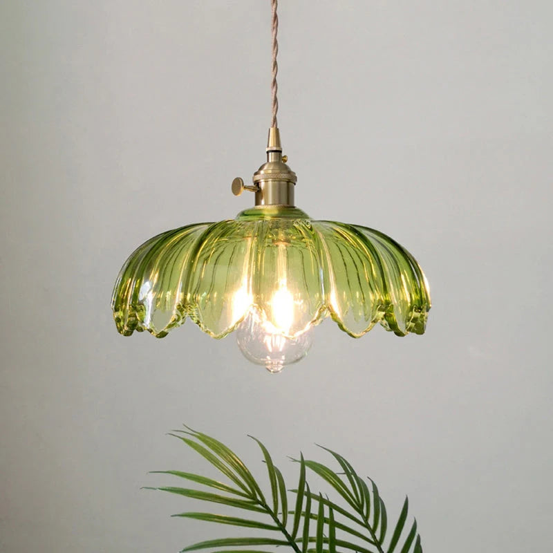 FloraLume - Vintage Glazuur Bloemen Hanglamp