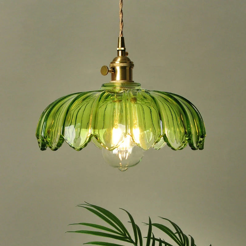 FloraLume - Vintage Glazuur Bloemen Hanglamp