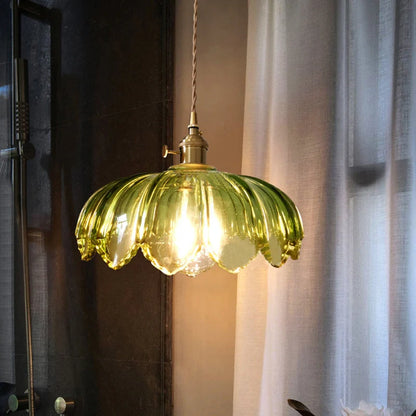 FloraLume - Vintage Glazuur Bloemen Hanglamp