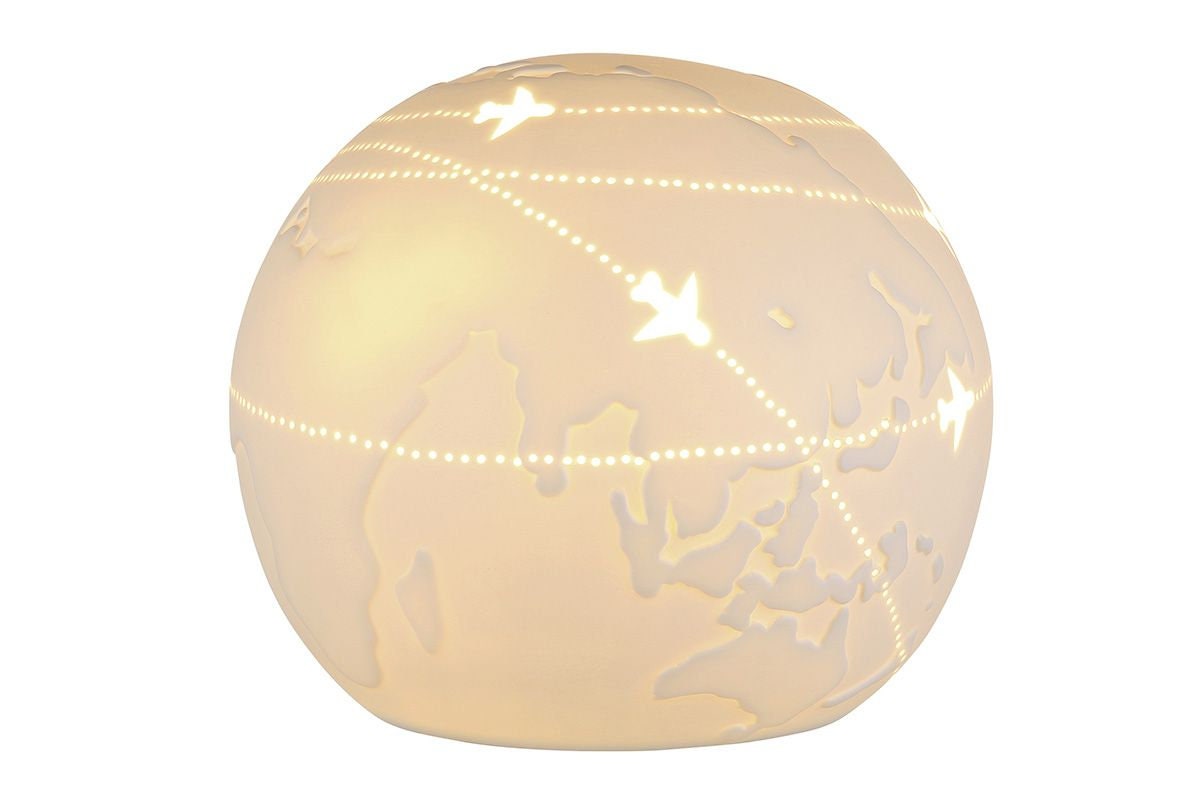 Globetrotter Porseleinen Lamp – Stijlvolle Verlichting met Wereldse Touch