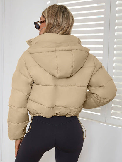 Casual Cropped Puffer Winterjas Voor Dames - Sasha