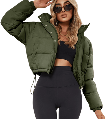 Casual Cropped Puffer Winterjas Voor Dames - Sasha