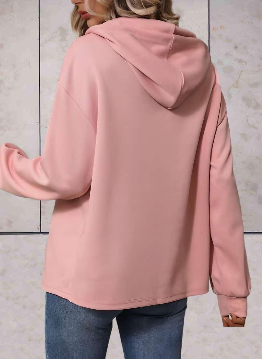 Oversized Hoodie Met Knoopmotieven Voor Dames - Mira