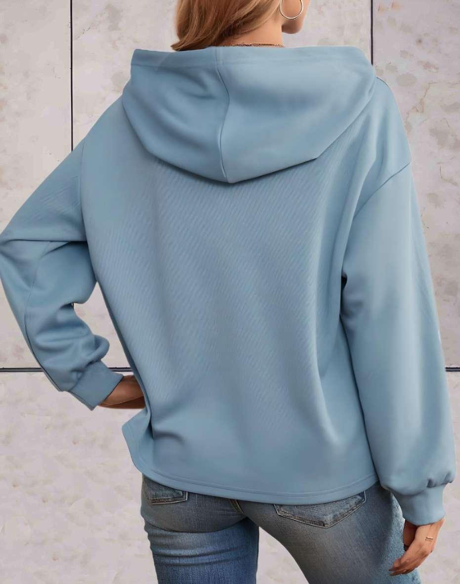 Oversized Hoodie Met Knoopmotieven Voor Dames - Mira