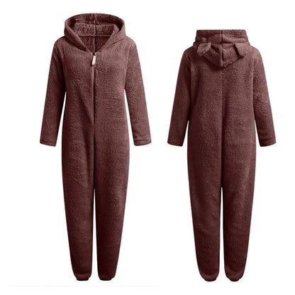 Lola Comfort Onesie - Superzachte Fleece met Schattige Berenoortjes voor Gezelligheid en Stijl