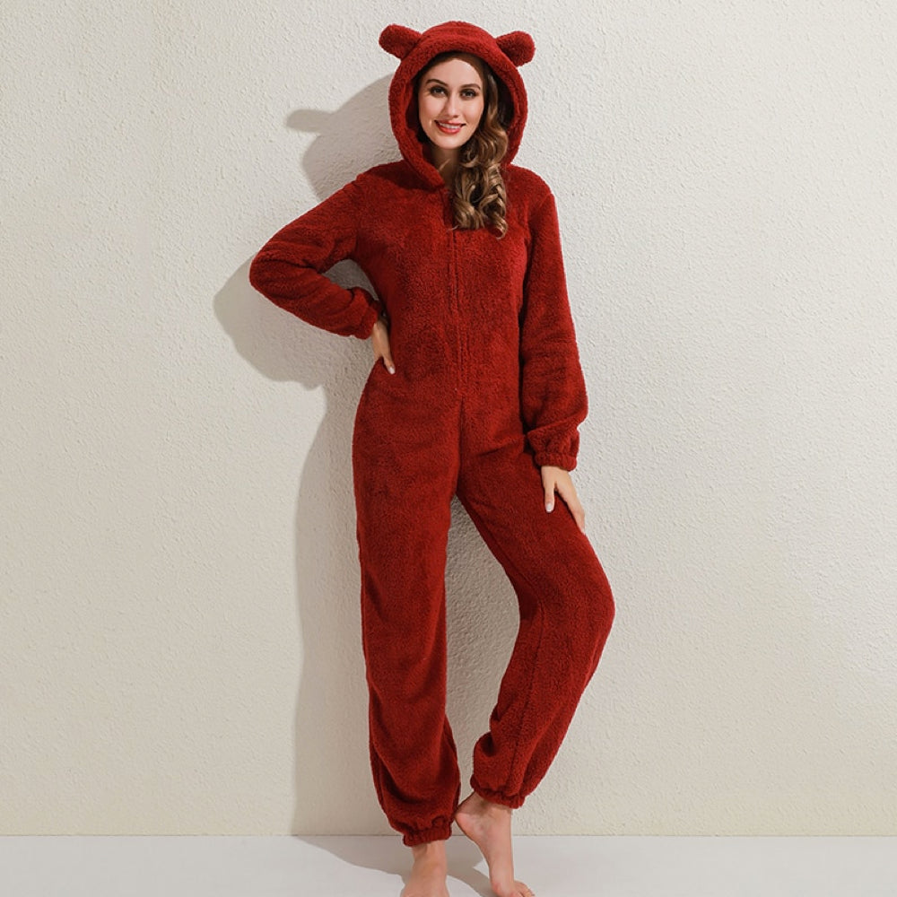 Lola Comfort Onesie - Superzachte Fleece met Schattige Berenoortjes voor Gezelligheid en Stijl