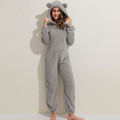 Lola Comfort Onesie - Superzachte Fleece met Schattige Berenoortjes voor Gezelligheid en Stijl