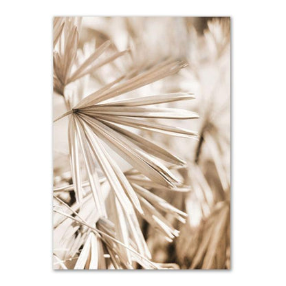 Beige Gras Boho Canvas - Natuurlijke Wanddecoratie