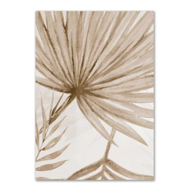 Beige Gras Boho Canvas - Natuurlijke Wanddecoratie