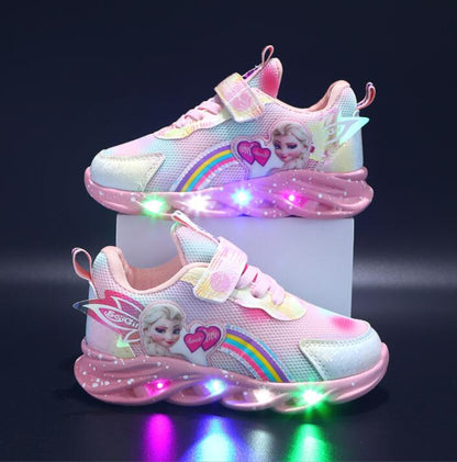 SparkleStride Rainbow LED Sneakers – Glitterende Kinderschoenen voor Avontuurlijke Kleintjes