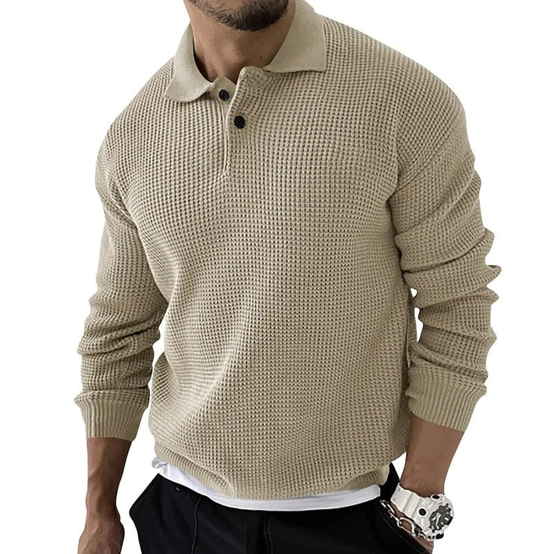 Casual Luxe Long Sleeve Heren Polo - GEORGE