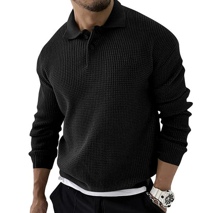 Casual Luxe Long Sleeve Heren Polo - GEORGE