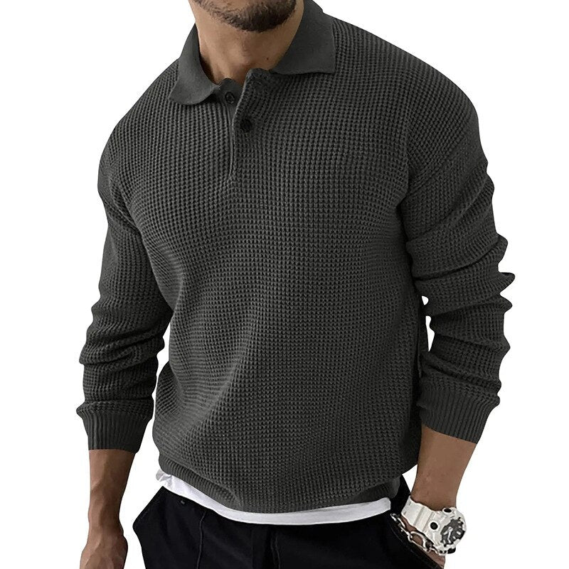 Casual Luxe Long Sleeve Heren Polo - GEORGE