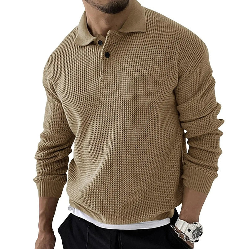 Casual Luxe Long Sleeve Heren Polo - GEORGE