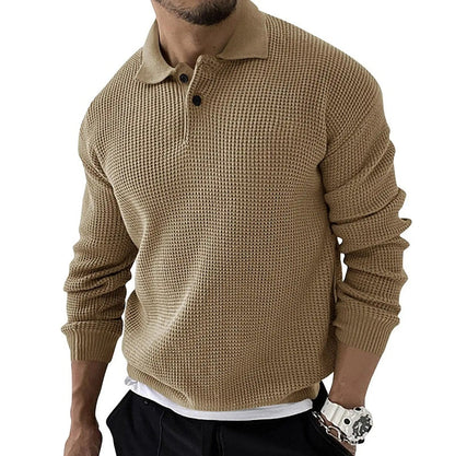 Casual Luxe Long Sleeve Heren Polo - GEORGE